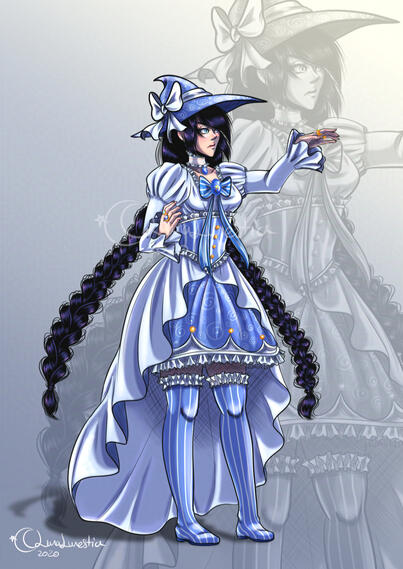 D&D wizard design for Kio Higata
